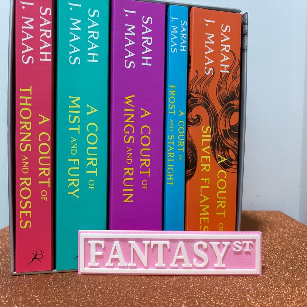 3D Printed Bookshelf Fantasy Sign